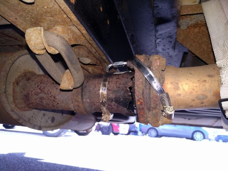 What’s that noise?…..ah, that will be the exhaust falling off and